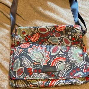 Vera Bradley Blue and Red Floral Crossbody Bag